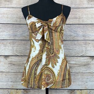 Rampage Brown and Orange Paisley Cami